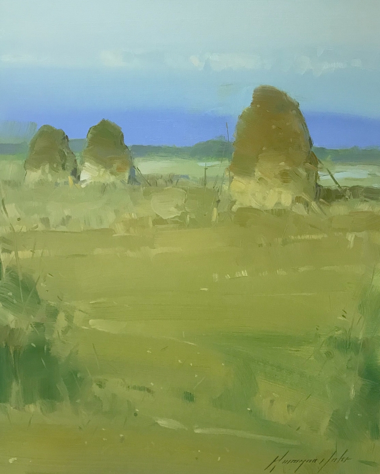 Stacks, Original oil Painting, Handmade artwork, One of a Kind